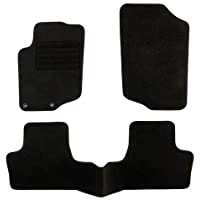 DBS Alfombrillas de Coche - A Medida - Alfombrillas para Coche - 3 uds. - Antideslizante - Moqueta en Negro 900 g-m²…